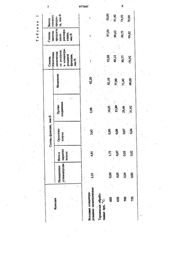 Способ получения мезитилена (патент 977445)