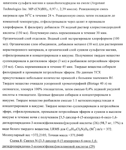 Производные пиридазинона в качестве агонистов рецептора тиреоидного гормона (патент 2379295)