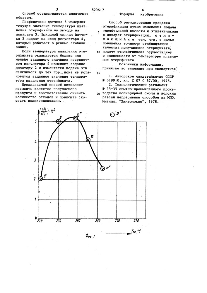 Способ регулирования процессаэтерификации (патент 829617)