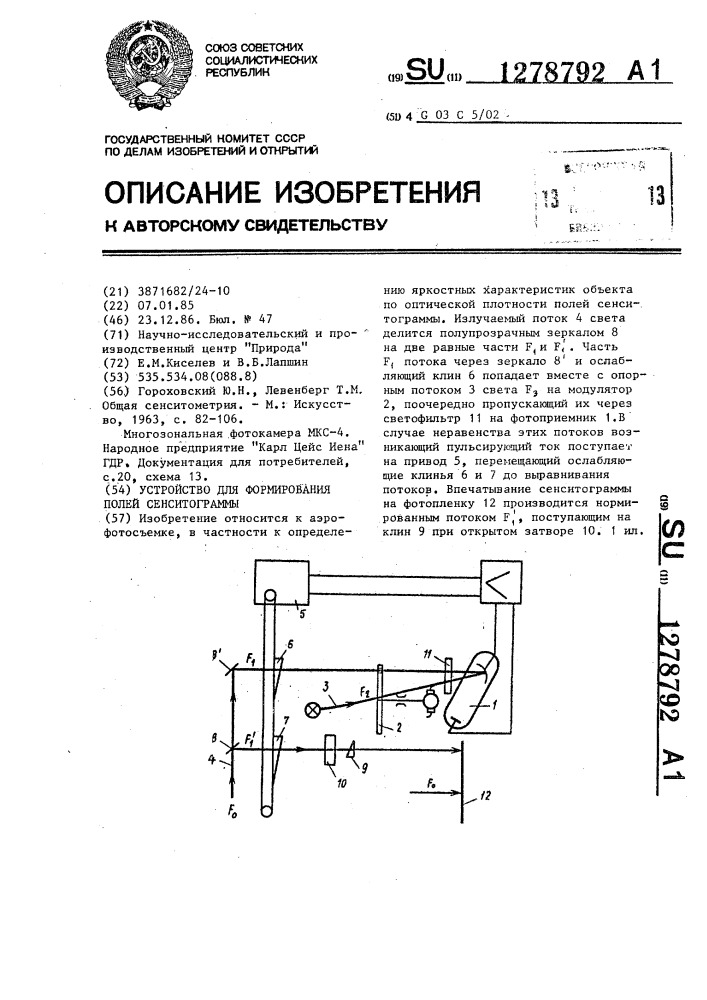 Сенситометрия в фотографии