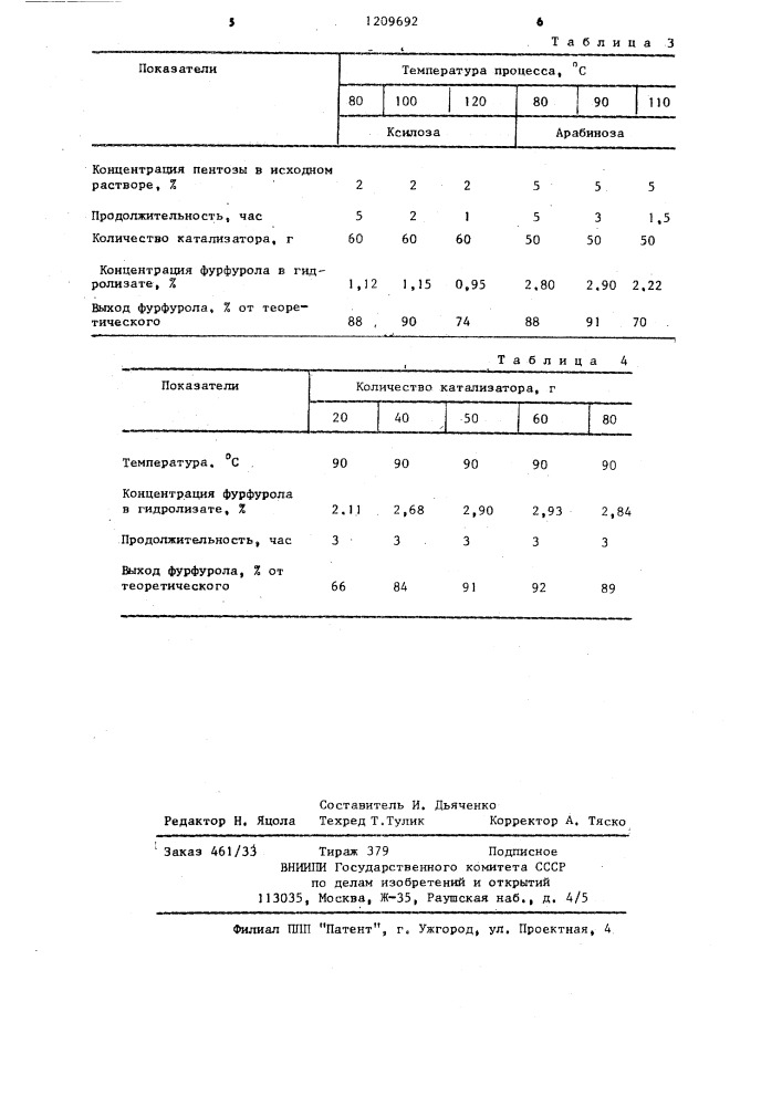 Способ получения фурфурола (патент 1209692)