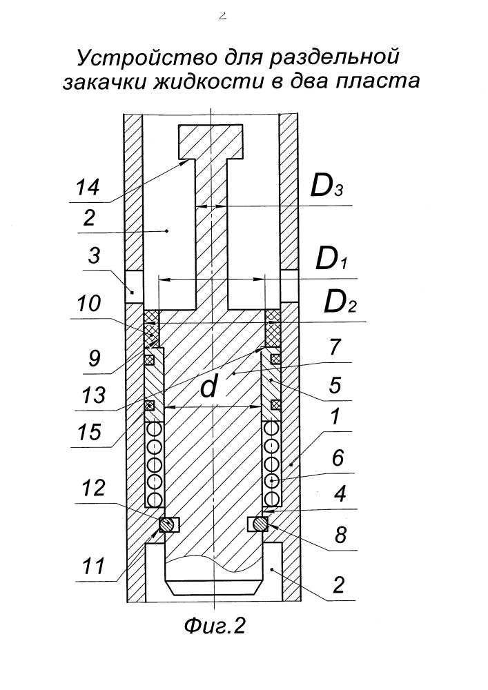 Устройство для раздельной закачки жидкости в два пласта (патент 2601689)