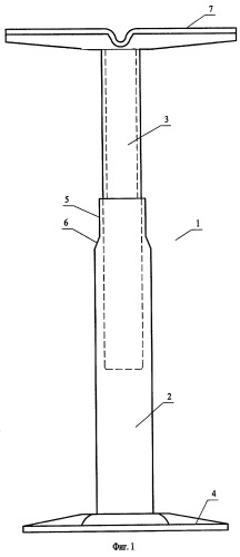 Регулируемая металлическая опора, преимущественно для фальшполов (патент 2278226)