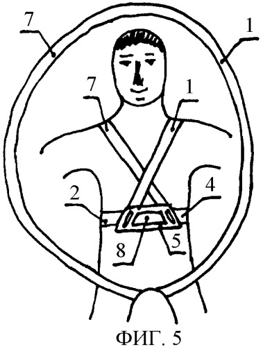 Спасательный пояс и способ его крепления на спасаемом человеке (патент 2392021)