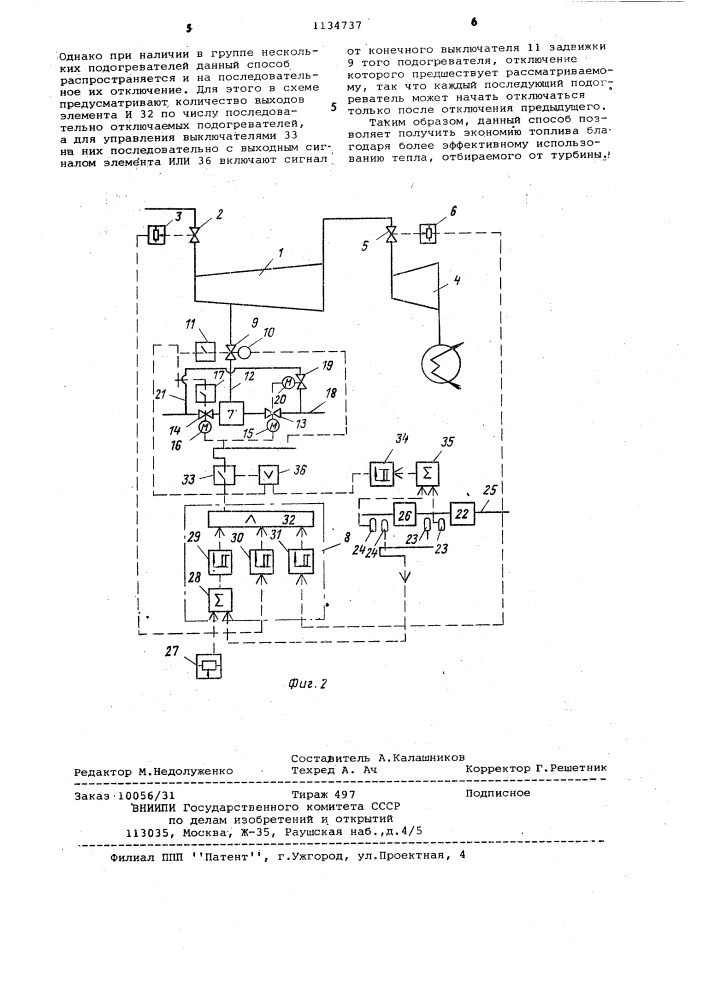 Способ регулирования тепловой нагрузки теплофикационной турбоустановки (патент 1134737)