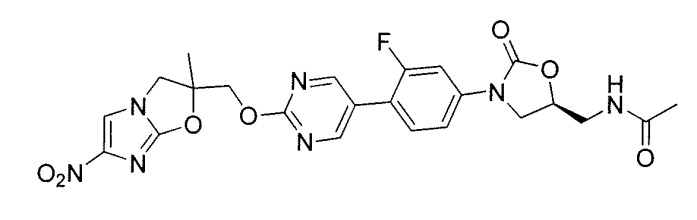 Бициклические нитроимидазолы, ковалентно соединенные с замещенными фенилоксазолидинонами (патент 2504547)