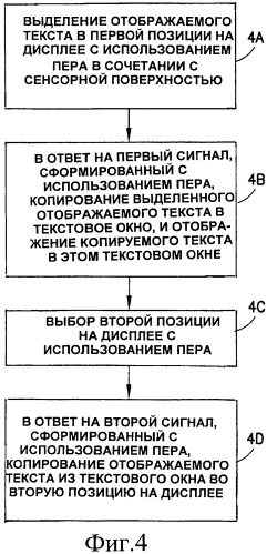 Копирование текста с использованием сенсорного дисплея (патент 2416120)