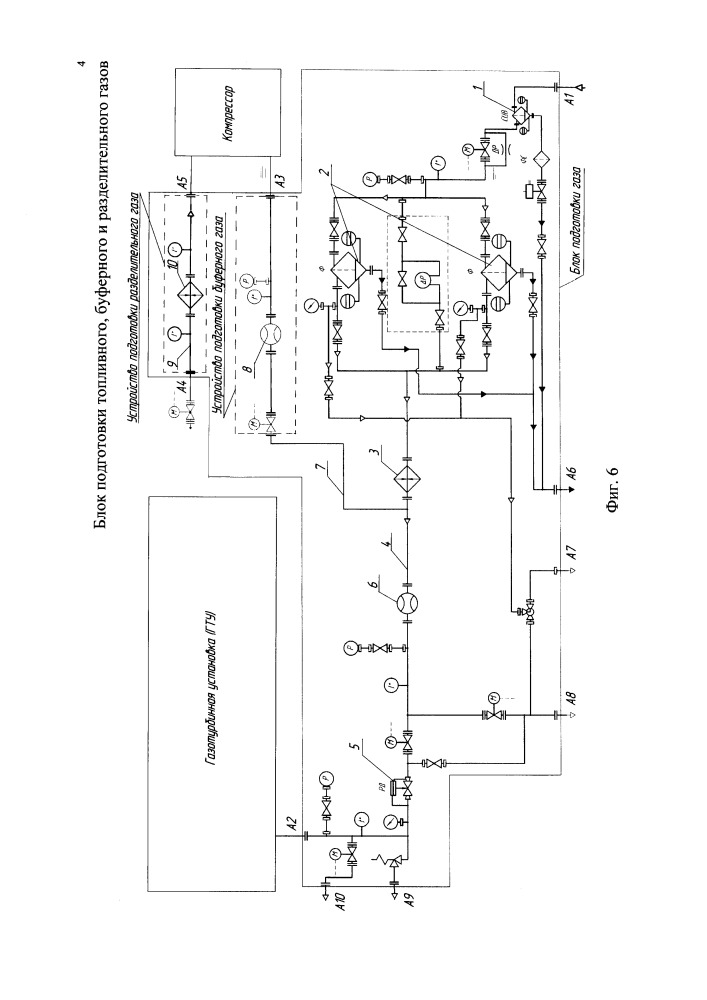 Блок подготовки топливного, буферного и разделительного газов (патент 2659863)
