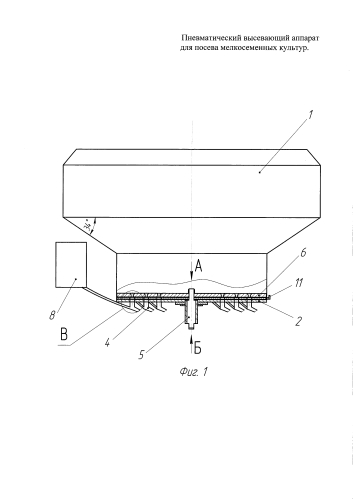 Пневматический высевающий аппарат для посева мелкосеменных культур (патент 2575364)