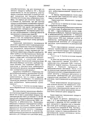 Способ получения коллоидно-дисперсного хлороксида меди (ii) (патент 2004497)