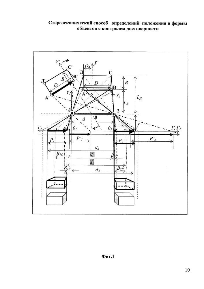 Стереоскопический способ определений положения и формы объектов с контролем достоверности (патент 2655612)