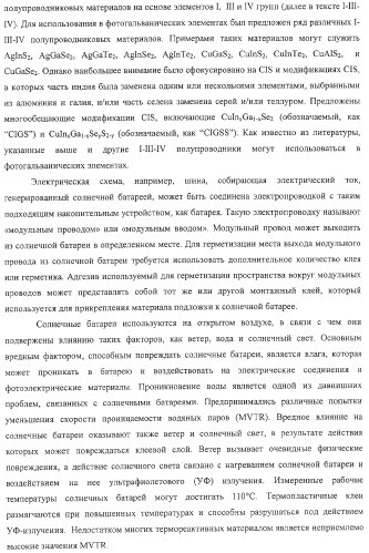 Солнечная батарея, включающая клеевую композицию с низкой скоростью проницаемости водяных паров (варианты), и способ ее изготовления (патент 2316847)