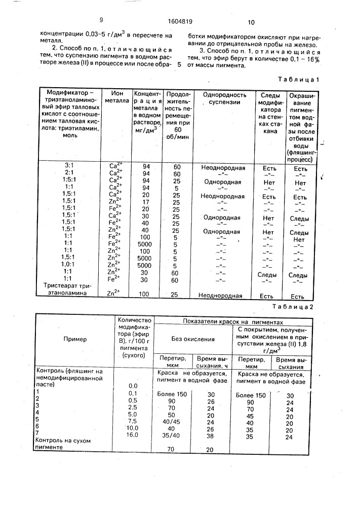Способ модифицирования желтых железоокисных пигментов (патент 1604819)
