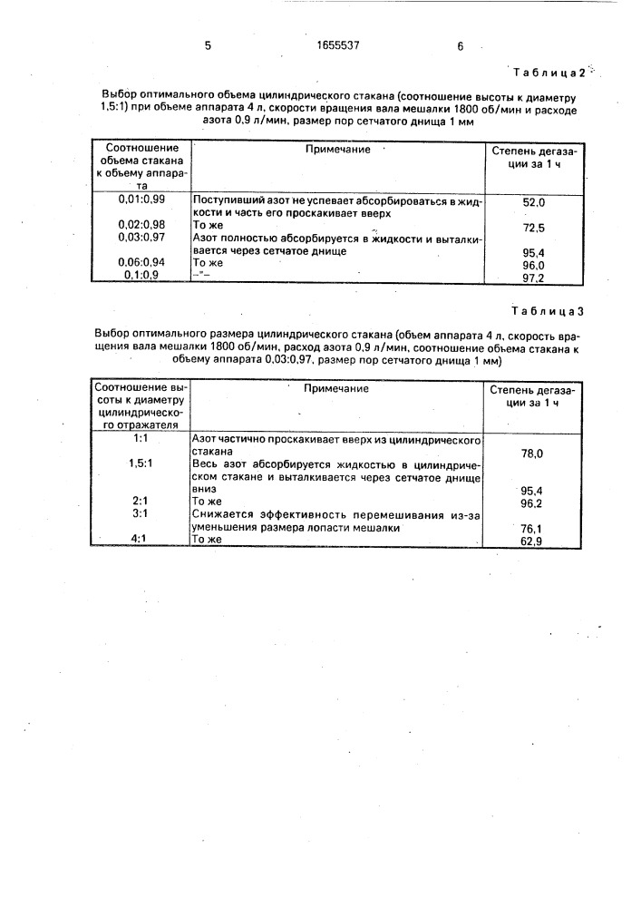 Аппарат для дегазации жидкости (патент 1655537)