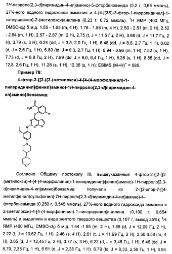 Производные 2-[(2-(фениламино)-1н-пирроло[2,3-d]пиримидин-4-ил)амино]бензамида в качестве ингибиторов igf-1r для лечения рака (патент 2472797)