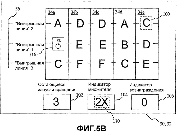 Игровое устройство, имеющее многофункциональный бесплатный игровой бонус (патент 2358786)