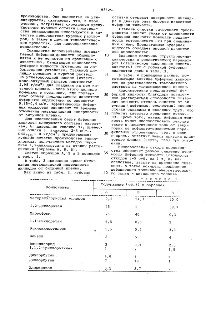 Буферная жидкость (патент 985258)