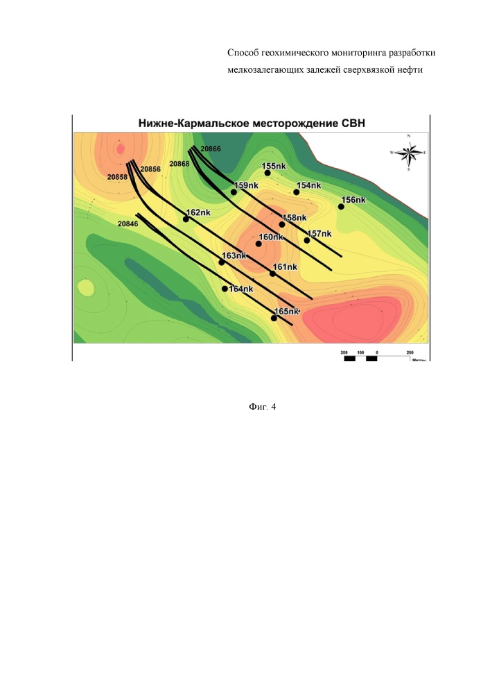 Способ геохимического мониторинга разработки мелкозалегающих залежей сверхвязкой нефти (патент 2667174)