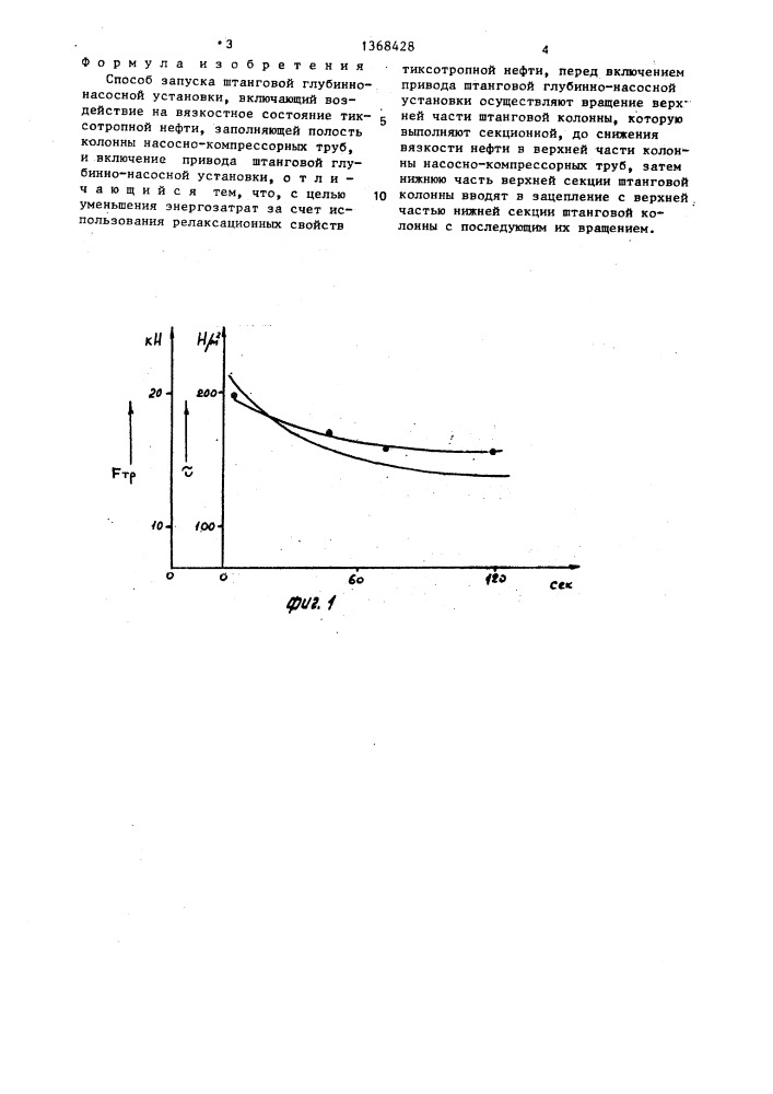 Способ запуска штанговой глубинно-насосной установки (патент 1368428)
