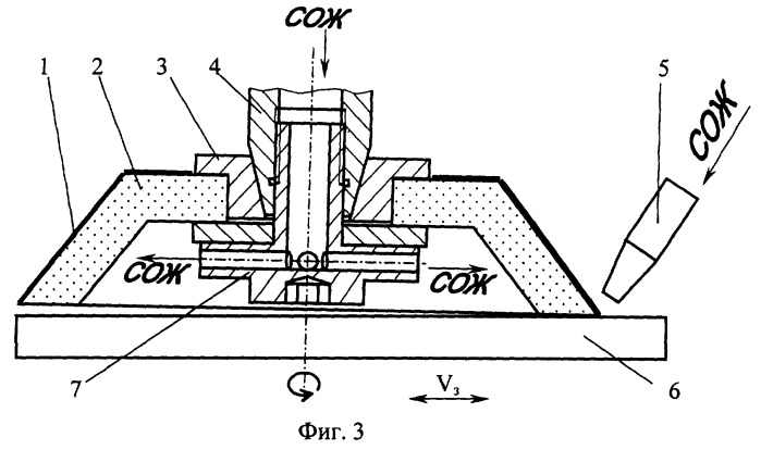 Способ подачи смазочно-охлаждающей жидкости при плоском торцовом шлифовании (патент 2261165)