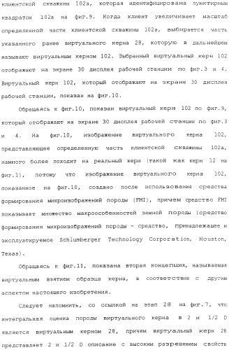 Генерация и отображение виртуального керна и виртуального образца керна, связанного с выбранной частью виртуального керна (патент 2366985)