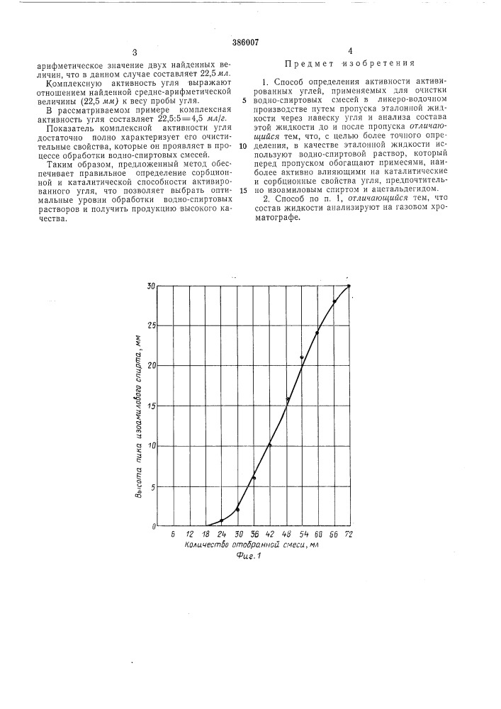 Способ определения активности активированных (патент 386007)