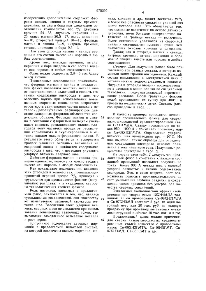 Плавленый флюс для механизированной сварки (патент 975292)