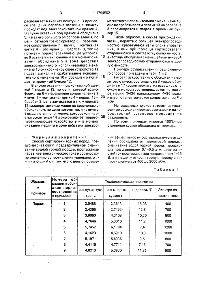 Способ сортировки горных пород (патент 1794502)