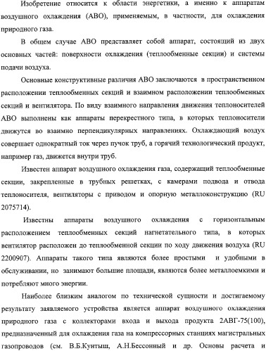 Аппарат воздушного охлаждения газа (варианты) (патент 2331830)