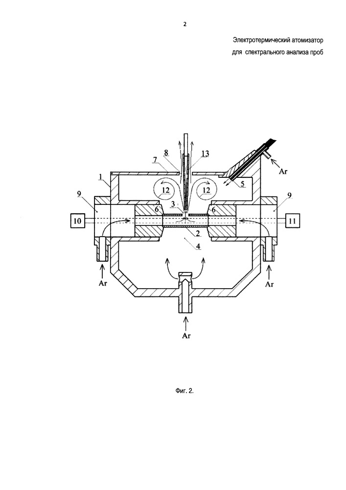 Электротермический атомизатор для спектрального анализа проб (патент 2652531)