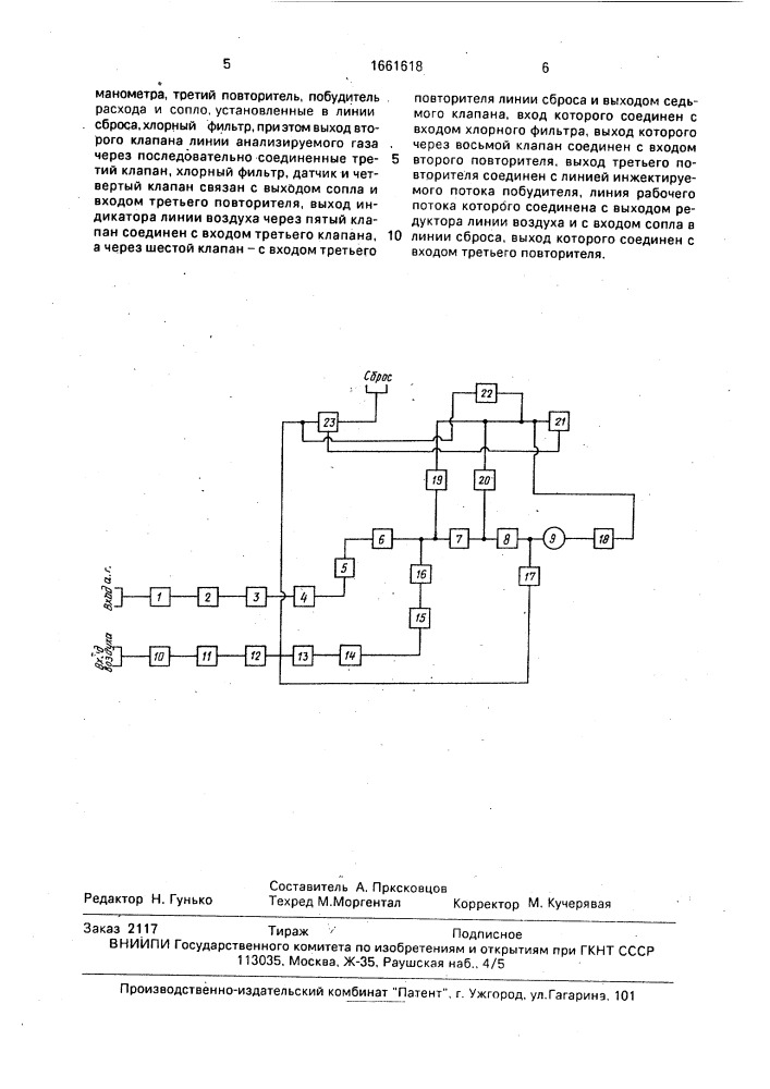 Газоаналитическая система (патент 1661618)