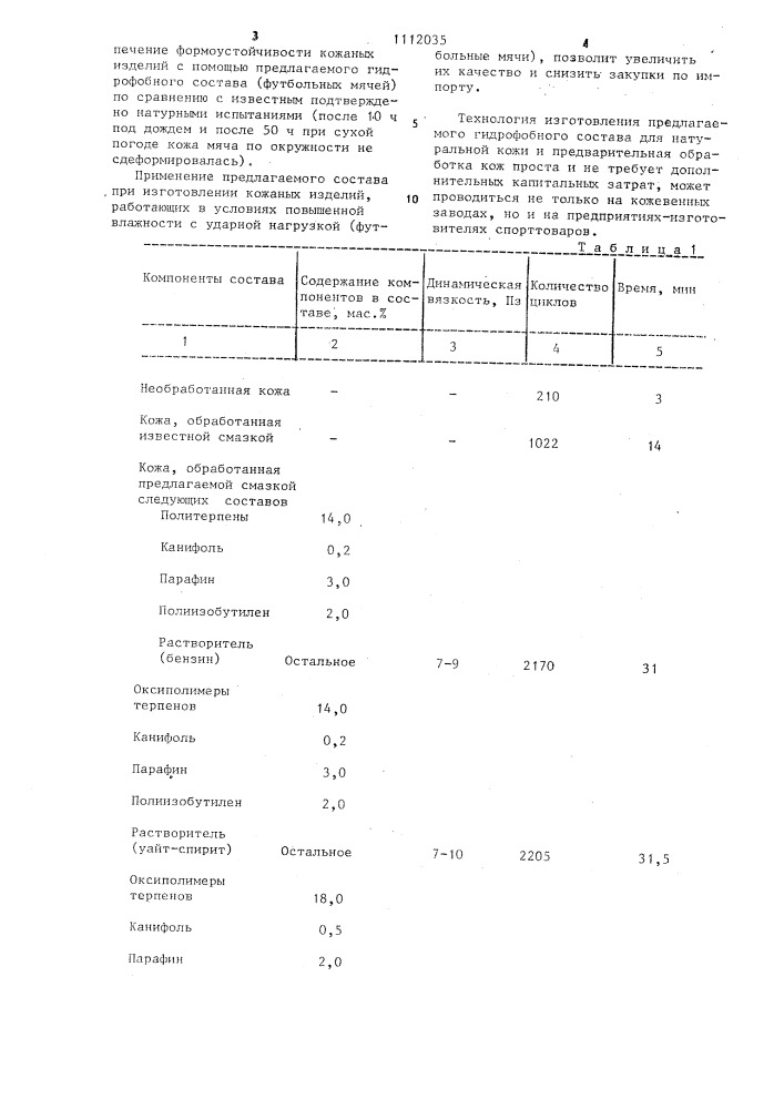 Состав для покрытия натуральной кожи (патент 1112035)