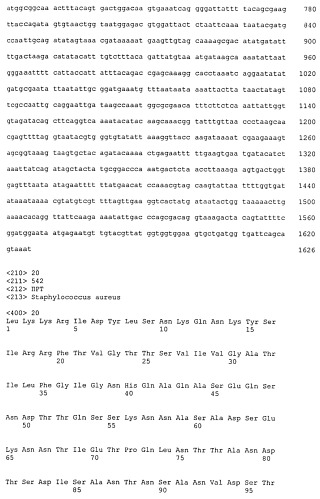 Иммуногенные композиции антигенов staphylococcus aureus (патент 2536981)