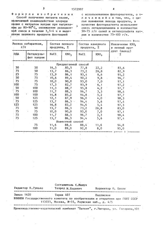 Способ получения нитрата калия (патент 1572997)