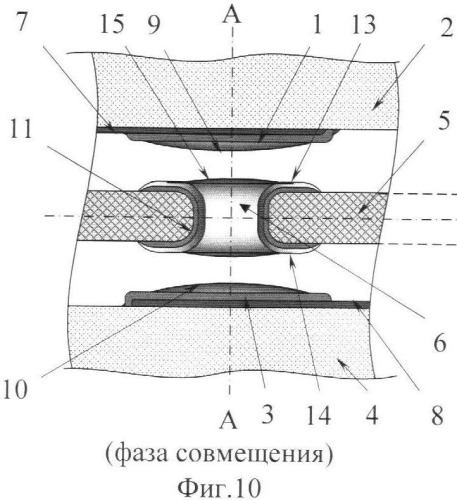 Контактный узел на встречных контактах с капиллярным соединительным элементом и способ его изготовления (патент 2374793)