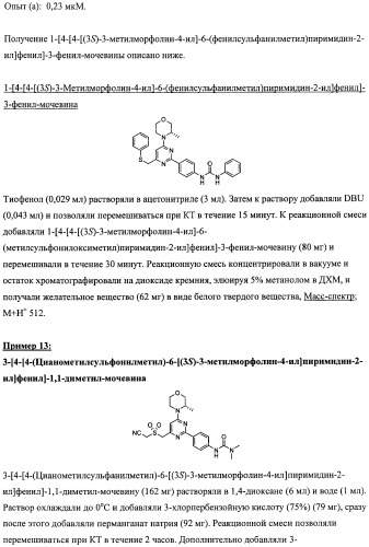 Производные морфолинопиримидина, полезные для лечения пролиферативных нарушений (патент 2440349)