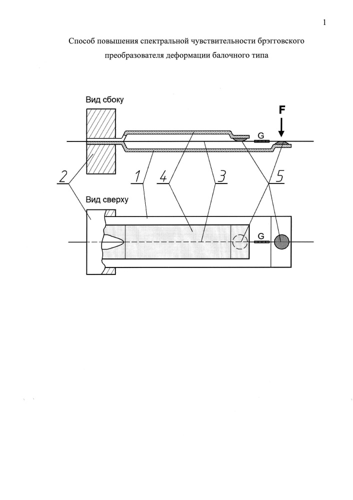 Способ повышения спектральной чувствительности брэгговского преобразователя деформации балочного типа (патент 2655471)