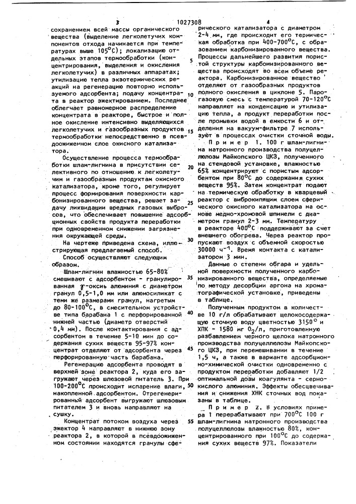 Способ переработки шлам-лигнина сульфатного или натронного производства целлюлозы или полуцеллюлозы (патент 1027308)