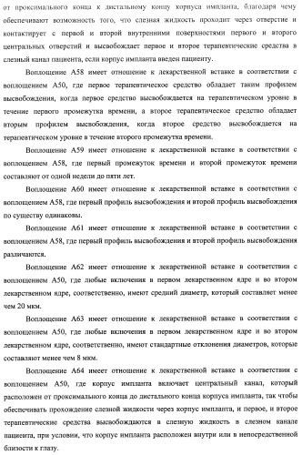 Лекарственные ядра для замедленного высвобождения терапевтических средств (патент 2478366)