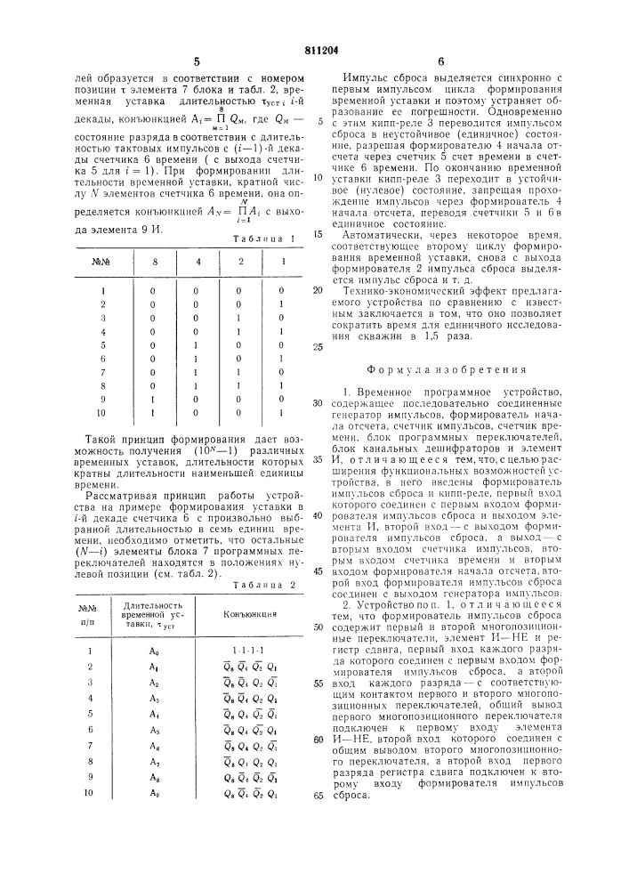 Временное программное устройство (патент 811204)