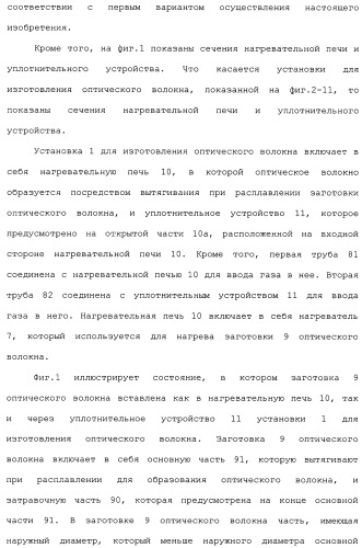 Установка для изготовления оптического волокна и способ изготовления оптического волокна (патент 2482078)