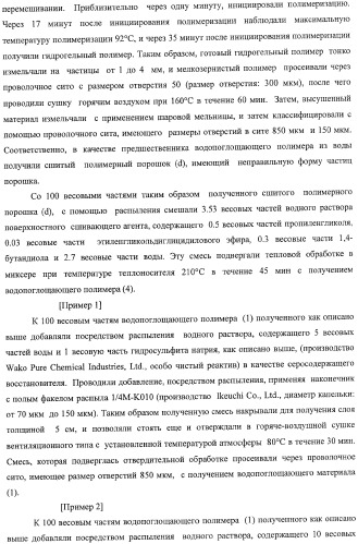 Водопоглощающий материал, водопоглощающее изделие и способ получения водопоглощающего материала (патент 2364611)