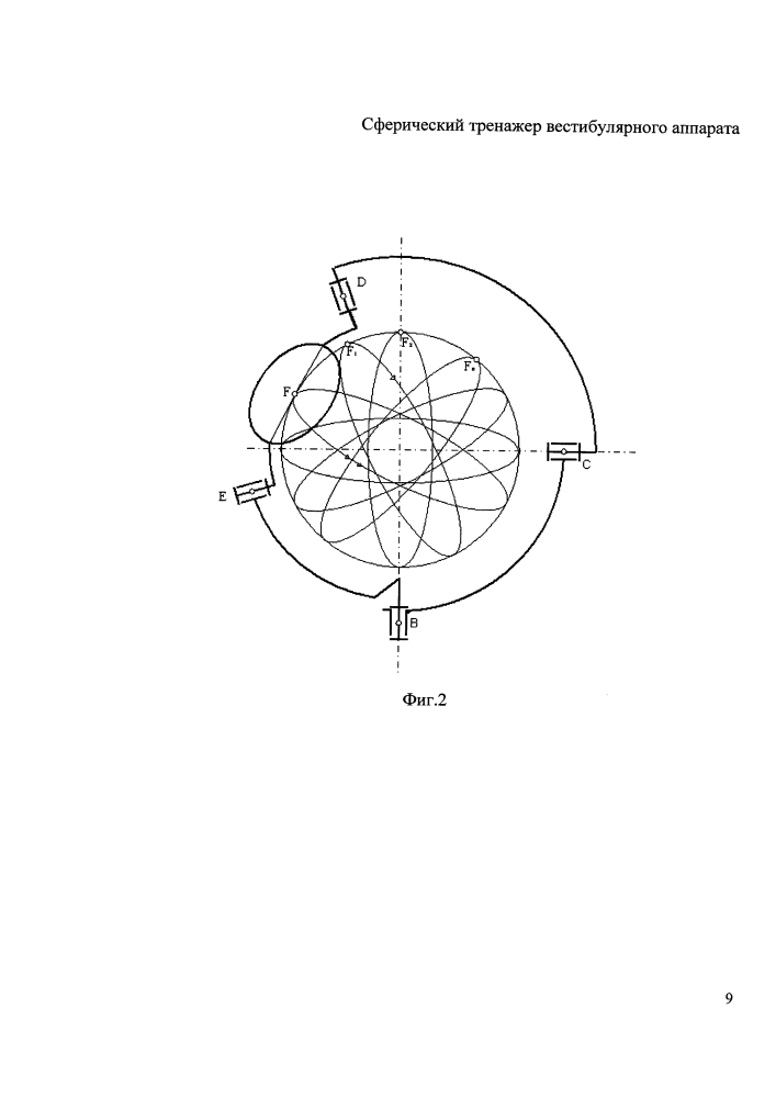 Сферический тренажер вестибулярного аппарата (патент 2640990)