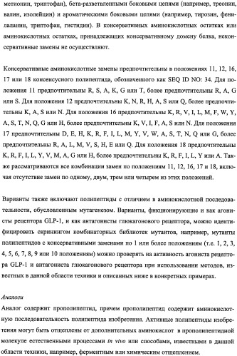 Пептиды, действующие как агонисты рецептора glp-1 и как антагонисты глюкагонового рецептора, и фармакологические способы их применения (патент 2334761)