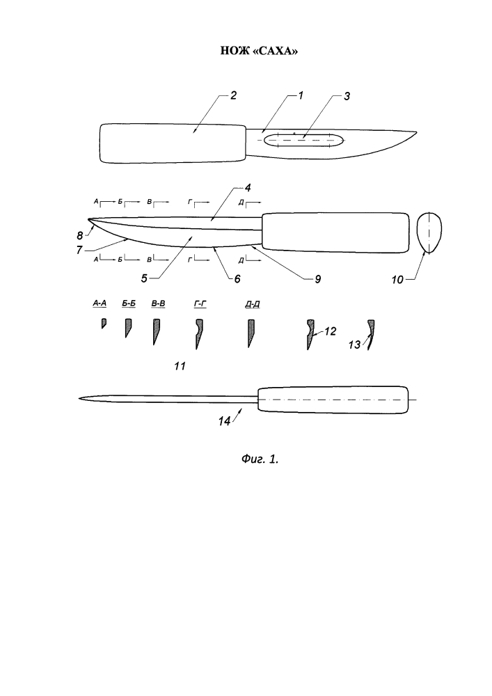 Нож "саха" (патент 2635029)