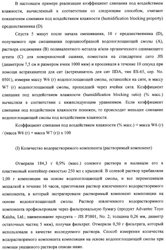 Водопоглощающая композиция на основе смол, способ ее изготовления (варианты), поглотитель и поглощающее изделие на ее основе (патент 2333229)