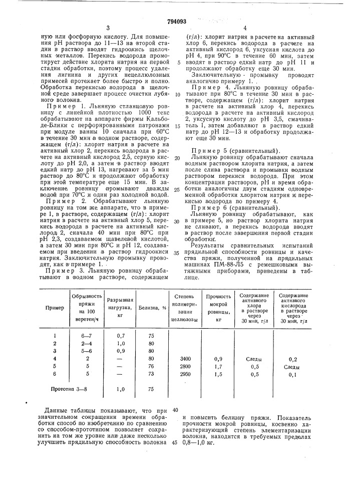 Способ подготовки льняной ровницык прядению (патент 794093)