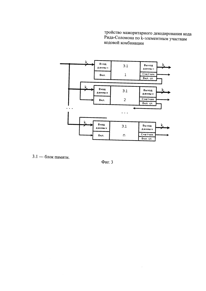 Устройство мажоритарного декодирования кода рида-соломона по k-элементным участкам кодовой комбинации с порогом определения неисправляемой ошибки (патент 2610684)