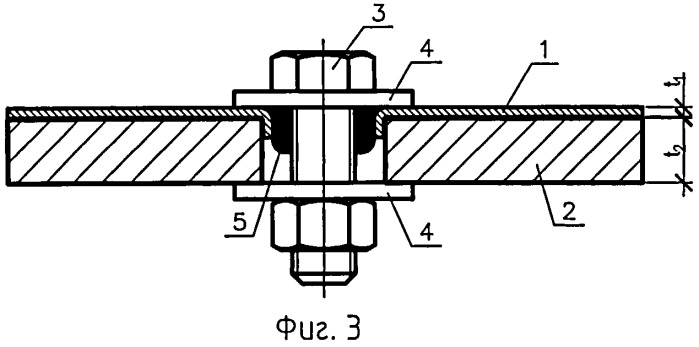 Болтовое соединение тонкого листа с толстым (патент 2501987)