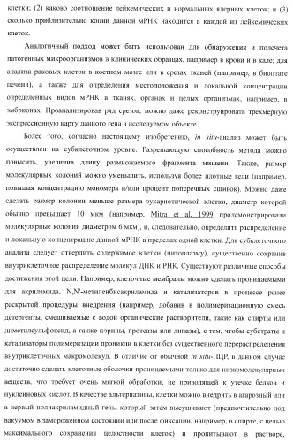Бесконтактные способы обнаружения молекулярных колоний, наборы реагентов и устройство для их осуществления (патент 2394915)